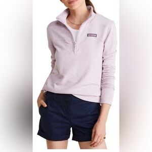 Vineyard Vines Light Pink Quarter-Zip Sweatshirt